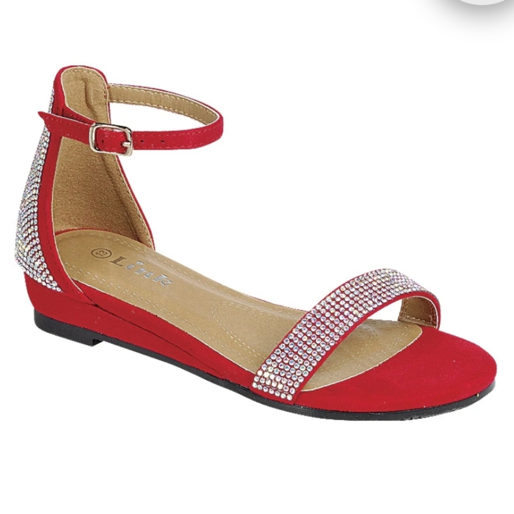 Girl's Open Toe Sandals w Ankle Strap